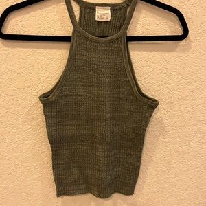 High Neck Crop Tank Top